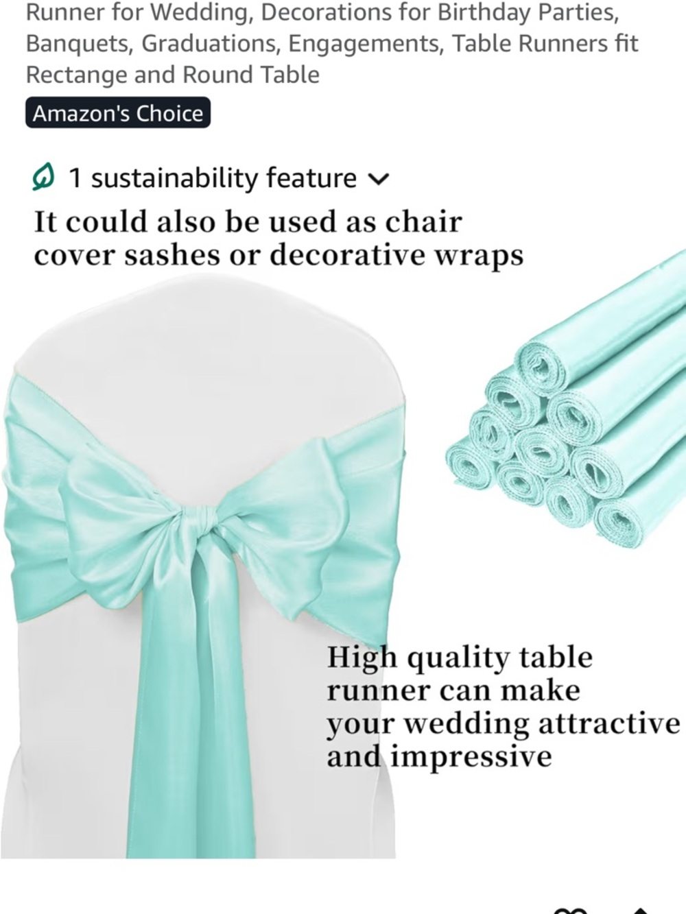 Light Blue Table Runners - Picture 4 of 9